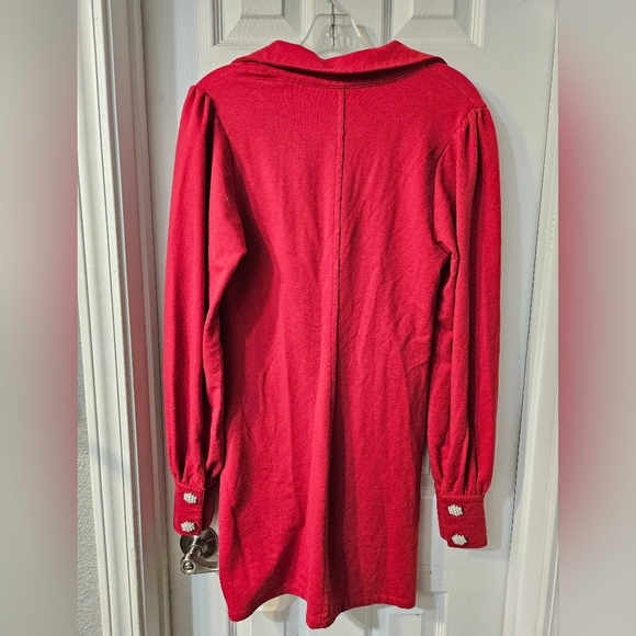 Sundays NYC Sabrina Tee Shirt Dress in Chili Red - Picture 8 of 8